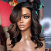 Luxueuse Glueless Couleur Mèches Brunes 7x4 Nœuds Blanchis Perruque Sans Colle Body Wave