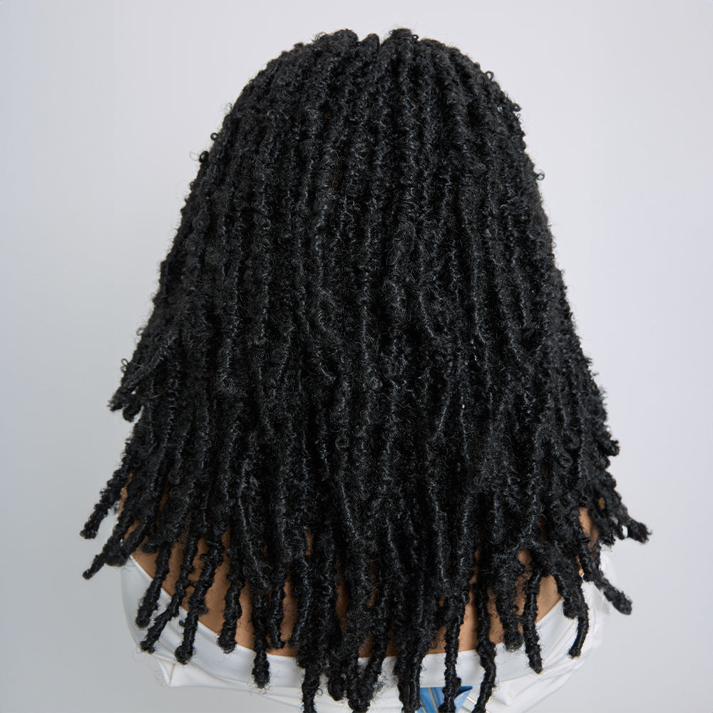 Crochet Dreadlocks Papillon Perruque Synthétiques Bob Tout En Dentelle Femmes Africaines