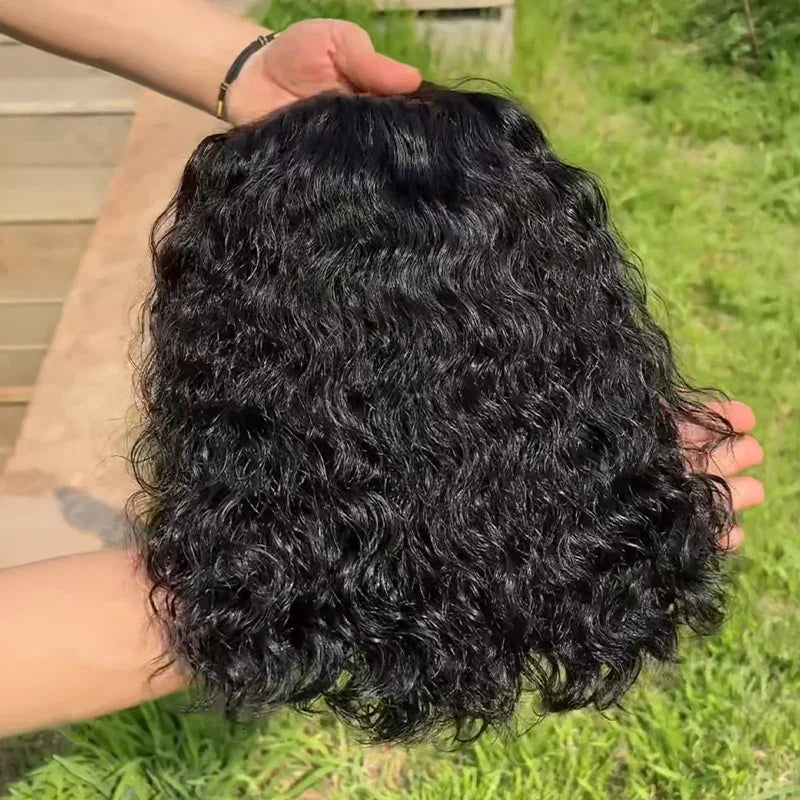 Deep Wave 5x5 Dentelle HD Bob Perruque Courte Ondulations Profondes