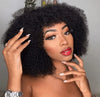 𝐏𝐫𝐞̂𝐭 𝐞𝐧 𝟒𝟖𝐡⚡Glueless Style Brésilien Afro Kinky Curly Bob Perruque Sans Colle Avec Frange 350% Densité