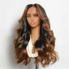 Glueless Sans Nœud Couleur Brun Ombré 13x4 Wear Go Perruque Sans Colle Loose Wave