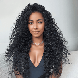 13x4 Glueless Partie Latérale Les Nœuds Invisibles Perruque Sans Colle Bouclé