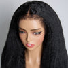 🔥𝘿𝙀𝙍𝙉𝙄𝙀̀𝙍𝙀 𝙐𝙉𝙄𝙏𝙀́ Perruque 13x4 Kinky Straight HD Lace Noir Naturel 20" Finitions Dégradées & Effilées