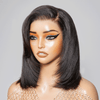 Pour Débutants Glueless Couche Yaki Lisse Wear Go Bob 7x4 Perruque Sans Colle