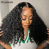 Chic Sans Ondes Romaines Effort Perruque 5x5 13x4 Glueless Water Wave Avec Raie au Milieu Short Wig