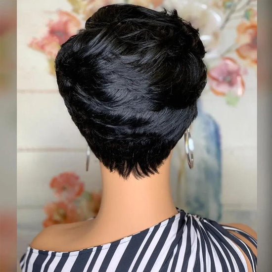 4 Perruque Pixie Cut Cheveux Humains Brésiliens Lisse - SHINE HAIR