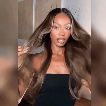 Glueless Pré-épilé Couleur Mèches Blondes Ombré 13x4 Perruque Sans Colle Body Wave 250% Densité