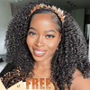 Glueless 3s Wear Go Perruque Bandeau Bob Kinky Curly 100% Cheveux Humains