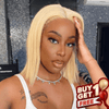 𝑩𝒖𝒚 1 𝑮𝒆𝒕 1 𝑭𝒓𝒆𝒆💥 Fraîcheur 13x6 T Partie Dentelle Frontale Bob Blonde Perruque Cheveux Humains