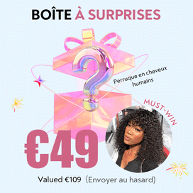€49 Boîte Mystère 100% Perruque Bob Cheveux Humains Valued €49-€99