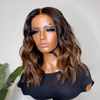 Magnifique Glueless Ombre Brun Bob Wear Go 5x5 Perruque Sans Colle Cheveux Humains Ondulé