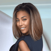 2 𝑭𝑶𝑹 €109🔥Perruque #4-27 Highlight Pixie+Blonde Highlight Lisse/Highlight Kinky Curly/Mèches Blondes  Ondulé /Blond Ombré Bouclé/ Dégradé 99J Lisse