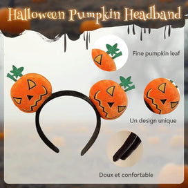 𝓗𝓪𝓵𝓵𝓸𝔀𝓮𝓮𝓷🎃𝐅𝐫𝐞𝐞 Bandeaux En Forme Citrouille Orange (Gratuit à l'achat d'une perruque)