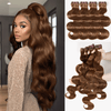 Extensions Couleur Brun Chocolat Tissage Cheveux Bruts Body Wave