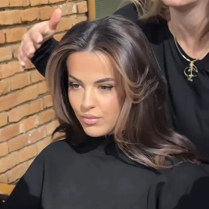 Glueless Couche Couleur Highlight 13x4 Wear Go Perruque Sans Colle Body Wave 250% Densité