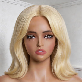 Wig Bob Blond 613 Haute Coiffure Look Polyvalent Création Unique sur Mesure