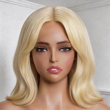 Wig Bob Blond 613 Haute Coiffure Look Polyvalent Création Unique sur Mesure