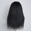 🔥𝘿𝙀𝙍𝙉𝙄𝙀̀𝙍𝙀 𝙐𝙉𝙄𝙏𝙀́ Perruque 13x4 Kinky Straight HD Lace Noir Naturel 20" Finitions Dégradées & Effilées