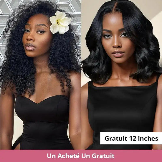 Un Acheté Un Gratuit 7X5 Glueless Bouclé Perruque(Perruque Bob gratuite 12'') - SHINE HAIR