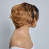 4x4 Légèrement Ondulé Raie Sur Le Côté Glueless Sans Colle Perruque Short Bob Wavy