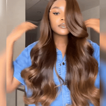 Glueless Pré-blanchi Couleur Highlight Burn 13x4 Wear Go Perruque San Colle Body Wave