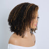 𝐏𝐫𝐞̂𝐭 𝐞𝐧 𝟐𝟒𝐡⚡9x6 Glueless Marron Highlight Bob Perruque Sans Colle Kinky Curly
