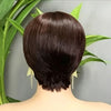Perruque Pixie Lisse Brun Sombre Glueless Allure Chic Prête à Poser Sans Colle