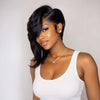 Perruque Full Lace Cheveux courts Asymétrique Style Side Part Mi-lutin Half Pixie