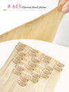 9 Pièces Extensions De Cheveux à Clipser Blond 613 En Cheveux Naturels 125 g