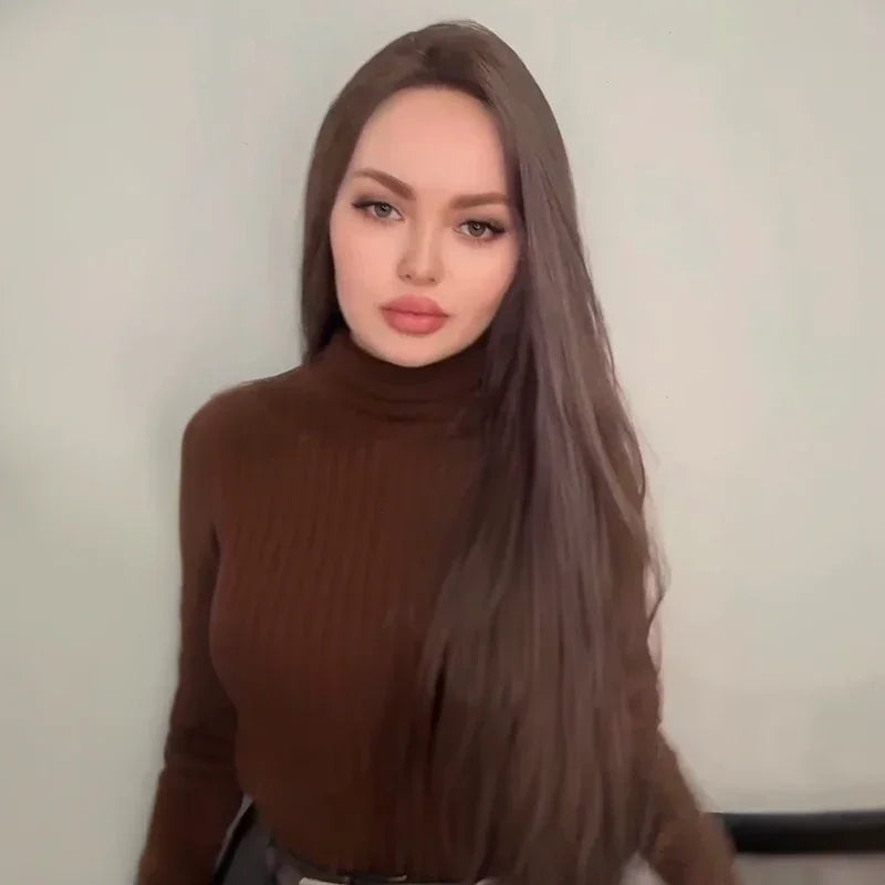 Magnifique Glueless Couleur Marron Châtain 4x4 Wear Go Perruque Sans Colle Lisse