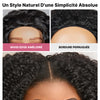 🔥4 In 1 Half Wig Water Wave Demi-Perruque À Cordon Serrage Flexi-Fit