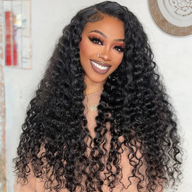 13x4 HD Lace frontale Perruque Cheveux Humains Brésilien Deep Wave