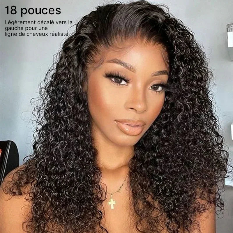 Chic Sans Ondes Romaines Effort Perruque 5x5 13x4 Glueless Water Wave Avec Raie au Milieu Short Wig