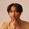 Chic Full lace Pixie Cut Rétro 90s Dégradé avec 4x4 Glueless Frange Rideau & Raie Centrale