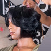 Carré Volume 90's Encadrant le Visage Lace 4x4 Glueless Look Naturel Cheveux Humains