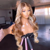 【🔥 DERNIÈRE UNITÉ】13x4 Glueless Couleur Mèche Blond Perruque Sans Colle Body Wave