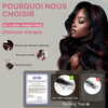 Extensions Couleur Noir Naturel et Rouge Foncé Tissage Cheveux Bruts Body Wave