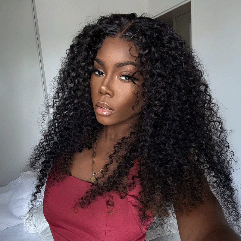 5X5 Glue-Free Glueless Wig Wear Go Curly Human Hair