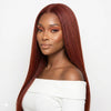 7x5 Glueless Bleached Knots Chestnut Brown Perruque Sans Colle Lisse