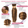 Extensions De Cheveux Humains Bouclés Profonds Couleur #4/27 Higlight Pour Tressage Bohème