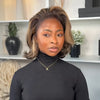 Lace Front 13x4 Carré Dégradé Volumineux Avec Mèches Blondes Highlight Bob 250% Densité Glueless Perruque