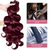Extensions Couleur Foncé 99J Tissage Cheveux Brésilien Body Wave