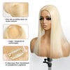 Hair topper 613 Blond Dentelle 5x5 6x6 Postiche Top Piece Marron 5 Clips Intégrés (Ceci n'est pas une perruque)