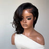 Perruque Full Lace Cheveux courts Asymétrique Style Side Part Mi-lutin Half Pixie