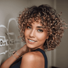 2 𝑭𝑶𝑹 €109🔥Perruque #4-27 Highlight Pixie+Blonde Highlight Lisse/Highlight Kinky Curly/Mèches Blondes  Ondulé /Blond Ombré Bouclé/ Dégradé 99J Lisse