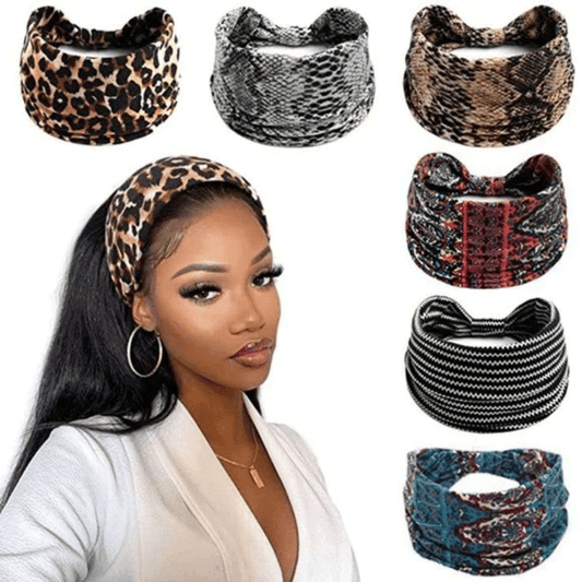 𝐅𝐫𝐞𝐞 Bandeau En Soie Glacée à Imprimé Léopard De Style Boho（Livraison Aléatoire）