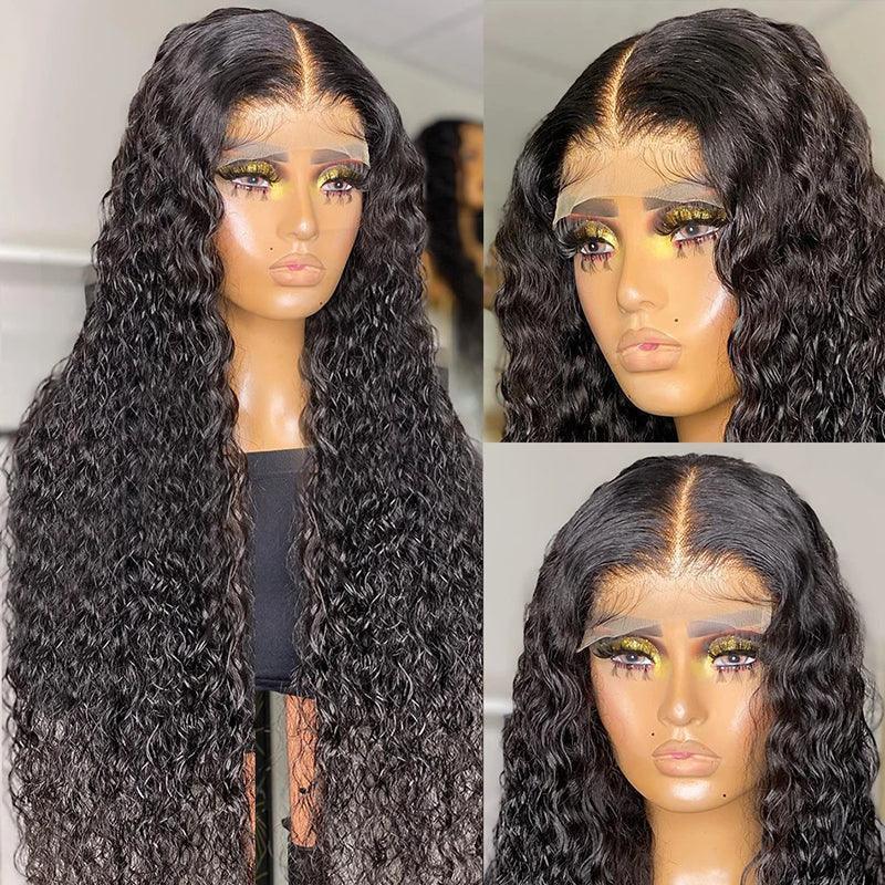 4x4 13x4 Lace Frontale Curly wave Perruque cheveux humains - SHINE HAIR