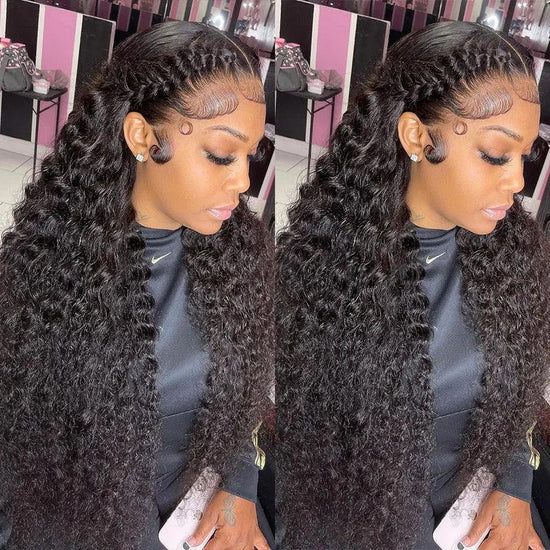 4x4 13x4 Lace Frontale Curly wave Perruque cheveux humains - SHINE HAIR