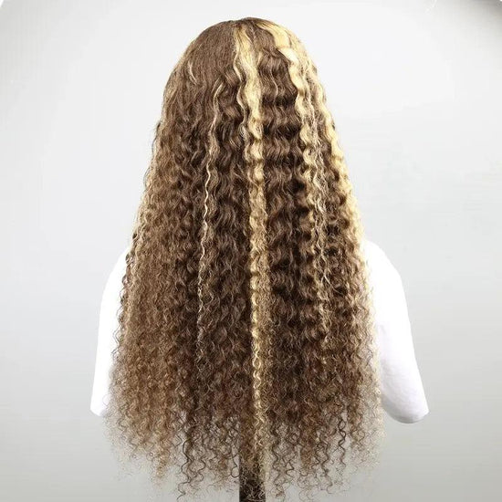 4x4 Édition Limitée Perruque Lace Frontal Couleur Mélangé #4/27 Bouclé Cheveux Humains - SHINE HAIR