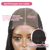 4×4 Glueless Magnifique Ondulé Couleur Brun Chocolat Bob Perruque
